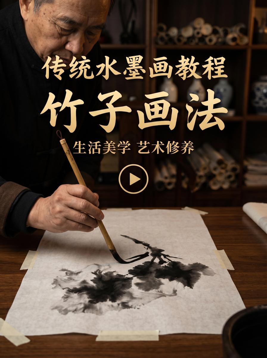 17C 水墨画视频教程：竹子画法入门与笔墨技法 - ltmtnff.cn